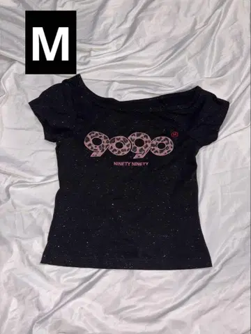 9090 girl OG 로고 오프 숄더 글리터