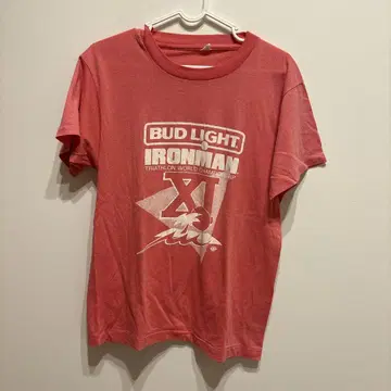80년대 Bud Light 티셔츠 스크린 스타 USA제 빨간색