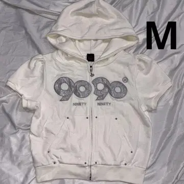9090 girl OG 로고 글리터 하프 지퍼