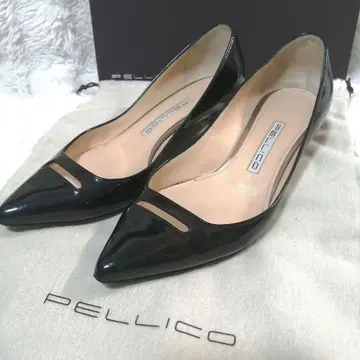 PELLICO ANELLI 플랫 펌프스 36 블랙 수납 가방 박스 포함