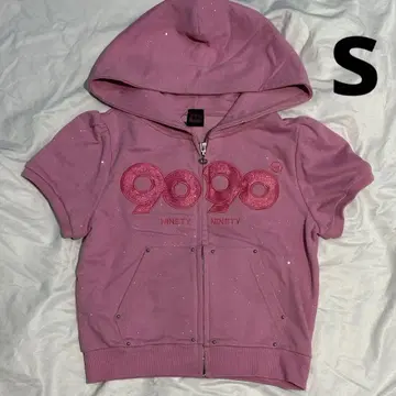 9090 girl OG 로고 글리터 하프 지퍼 S