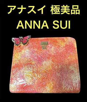 컨디션 최상 ANNA SUI 안나수이 로즈 하트 지갑 멀티 케이스