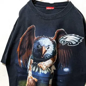 NFL 필라델피아 이글스 빅 로고 티셔츠 블랙 검정 구제 의류
