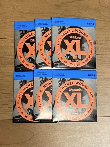 D'Addario EXL110 니켈 와인딩 스트링 10-46 6팩