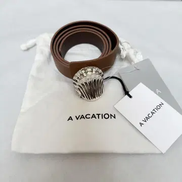 새상품 A Vacation 쉘 25 실버 카멜 벨트