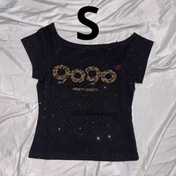 9090 girl OG 로고 오프 숄더 글리터 S