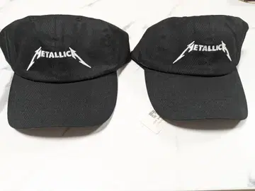 METALLICA 블랙 야구 모자 2개 세트 2017년 제 미사용품