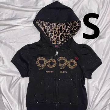 9090 girl OG 로고 글리터 하프 지퍼
