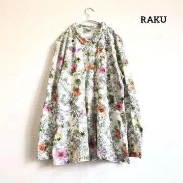 올웨이즈 RAKU 긴팔 블라우스 꽃무늬 일본제 코튼