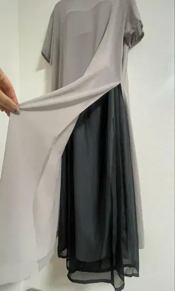 ample 시어 롱 기장 상의