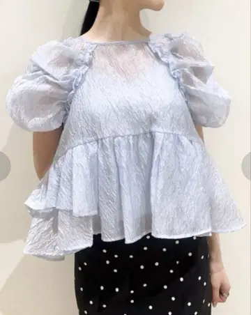 페플럼 튜닉 블라우스