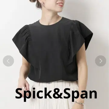 새상품급 Spick&Span 플러터 슬리브 블라우스 스픽 앤 스팬