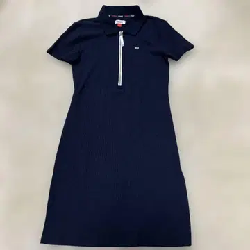 TOMMY JEANS 피케 셔츠 원피스 로고