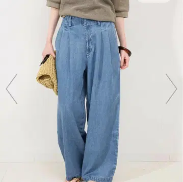SLOVE IENA 라이트 블루 데님 와이드 팬츠