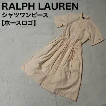 랄프 로렌 RALPH LAUREN 셔츠 원피스 포니 로고 A 라인