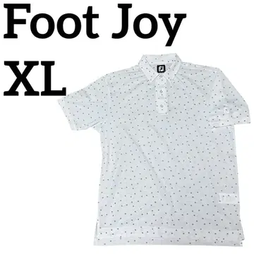 Foot Joy FJ 화이트 꽃무늬 피케 셔츠 풋조이 XL