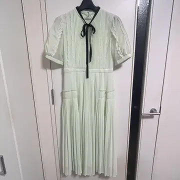 CELFORD 쉬폰 레이스 플리츠 원피스