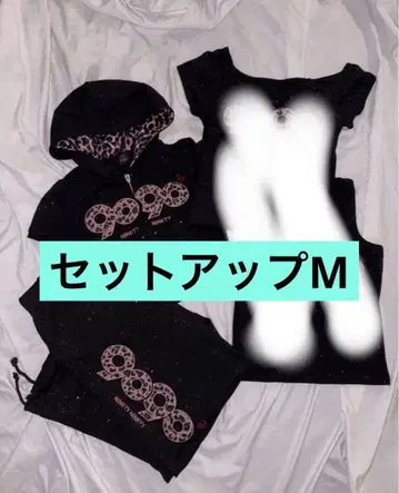 9090 girl OG 로고 지퍼 후드 팬츠 M