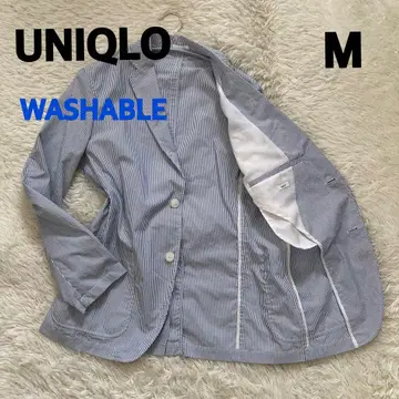 유니클로 스트라이프 워셔블 테일러드 자켓 M