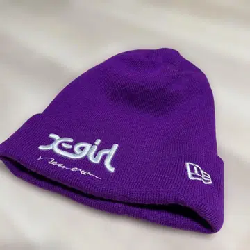 xgirl 보라색 콜라보 니트 모자