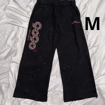 9090 girl OG 로고 글리터 스웨트 팬츠 M