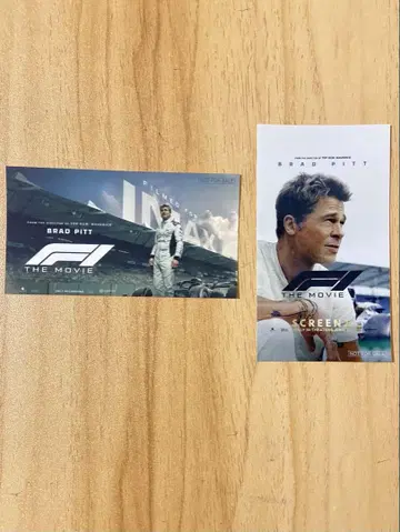 F1/에프원 109 시네마즈 한정 입장객 선물 스티커 2장 세트