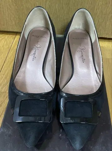 긴자 카네마츠 우천 겸용 블랙 스틸레토 펌프스