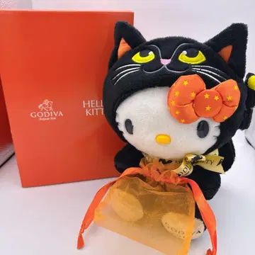 키티 블랙 고양이 할로윈 컬렉션 2016 고디바 헬로키티 봉제 인형