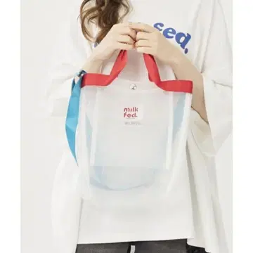 레어 컬러 MILKFED. MESH 2WAY BAG 화이트
