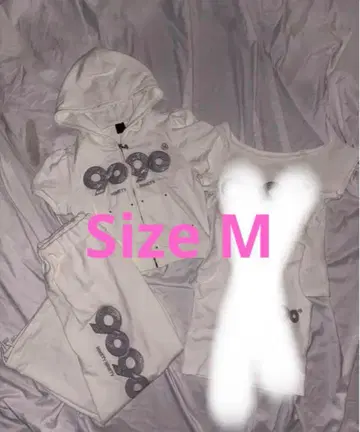 9090 girl OG 로고 지퍼 후드 팬츠 M