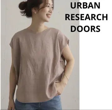 URBAN RESEARCH DOORS 린넨 2WAY 프렌치 턱 블라우스