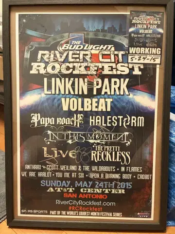 LINKIN PARK 친필 사인 포함 포스터