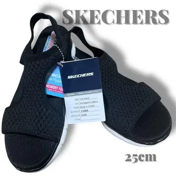 미사용 새상품 스케쳐스 블랙 샌들 25cm 메쉬 신기 편한