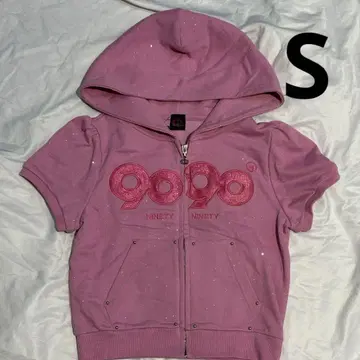 9090 girl OG 로고 글리터 하프 지퍼 S