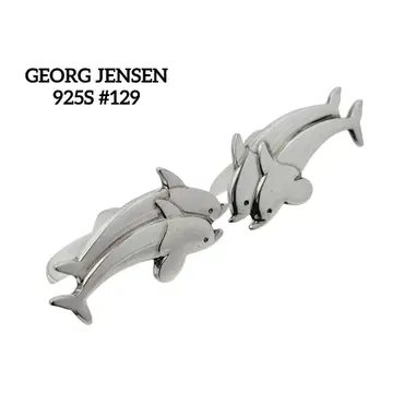 GEORG JENSEN 커프스 단추 129 925S 돌고래
