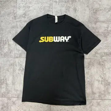 저지 SUBWAY 서브웨이 로고 프린트 반팔 기업 티셔츠