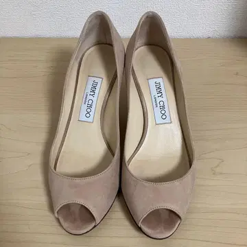 JIMMY CHOO 베이지 오픈토 하이힐