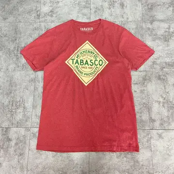 TABASCO 타바스코 로고 프린트 기업 티셔츠 레드