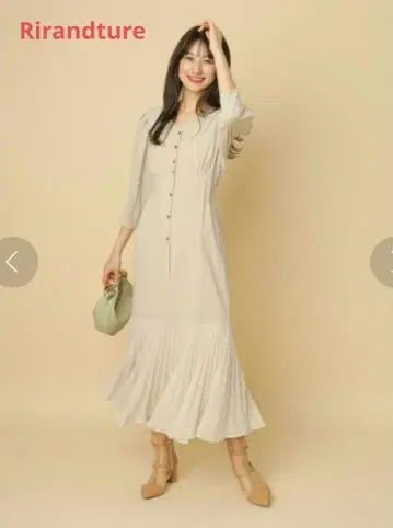 Rirandture 플리츠 머메이드 코르셋 원피스