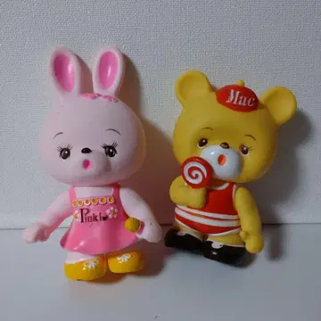 토끼와 곰의 소프트 비닐 인형