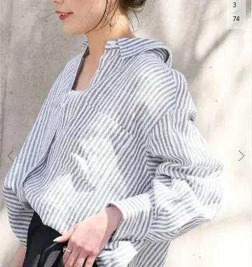 베이 세 재고 프렌치 린넨 레귤러 셔츠 네이비