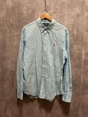 RALPH LAUREN 랄프 로렌 스트라이프 셔츠 XL 스카이블루