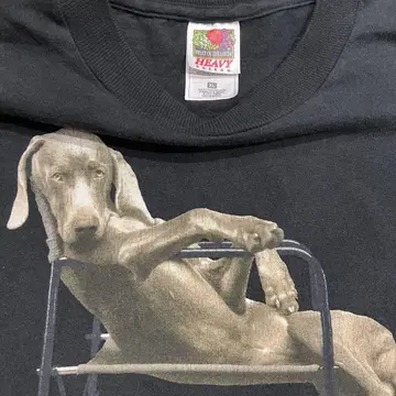 90s William Wegman 아트 프린트 티셔츠 XL