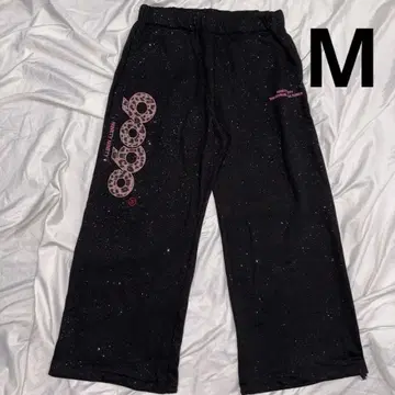 9090 girl OG 로고 글리터 스웨트 팬츠 M