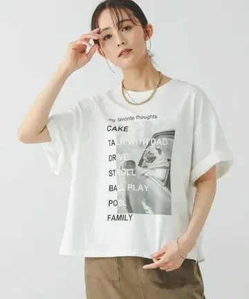 글로벌 워크 뱀 로고 티 와이드 프린트 반팔 새상품