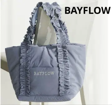 BAYFLOW [바닥이 넓고 사용하기 편한] 프릴 로고 토트 M