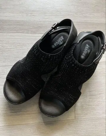 새상품 팬지 블랙 L 약간 반짝임 피로하지 않음 항균 방취