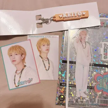 FANTASTICS 기무라 케이토 아크릴 스탠드 포토 카드 러버 네임 참