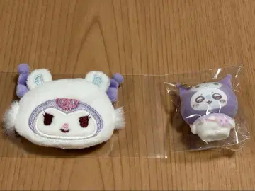 산리오 치이카와 (먼작귀) 마스코트 헤어 클립 모몽가 쿠로미