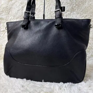 PELLE MORBIDA 토트백 블랙 탑 지퍼 천연 가죽 A4 가능